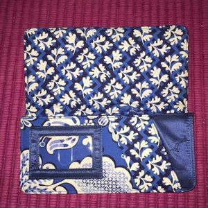 Vera Bradley Travel Wallet in Blue Lagoon